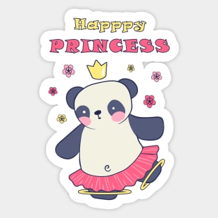 Happy princess panda Sticker